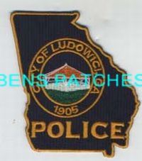 GEORGIA,LUDOWICI POLICE 1 STATE SHAPED